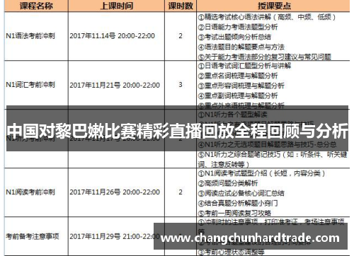 中国对黎巴嫩比赛精彩直播回放全程回顾与分析